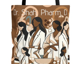 Personalized! custom tote - pharm D. tote, personalized pharmacist gift, pharmacy school graduation gifts, Pharm. D. grad gifts for her