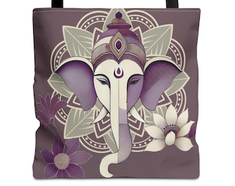 Customize name Desi South Asian Indian Ganesh Tote Idol errand bag Ganesh Chaturthi festive tote South Indian Gowri Ganesh festival