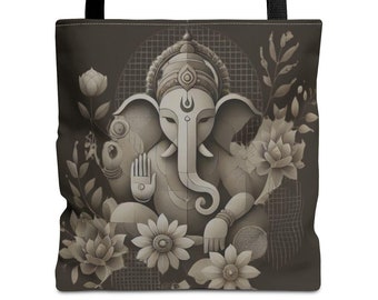 Customize name Desi South Asian Indian Ganesh Tote Idol errand bag Ganesh Chaturthi festive tote South Indian Gowri Ganesh festival