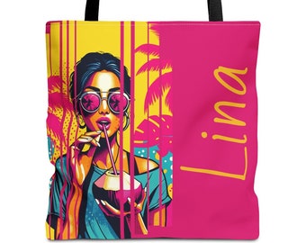 Personalized! tote, bag, Desi, South Asian, Indian gifts, errand bag, custom Desi gifts, bachelorette party, Mehndi, beach island, dual side