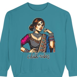 Customize Text fun Desi south Asian Diwali Indian sweatshirts shirts Diwali Holi gifts Indian apparel Modern Desi swag for her long sleeve