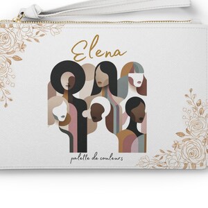 Personalized! mini Vegan leather clutch; melanated gift, gift for bestie, chic modern gift, mini clutch, bridesmaid proposals