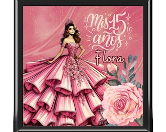Personalized Quinceañera Jewelry Box, Sweet 15 Birthday Gift, Miss Quince Gifts