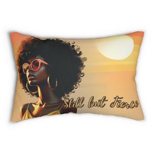Custom text spun lumbar pillow, African American, Positive affirmation inspirational, Black Girl Magic, Melanin, home decor hostess gifts