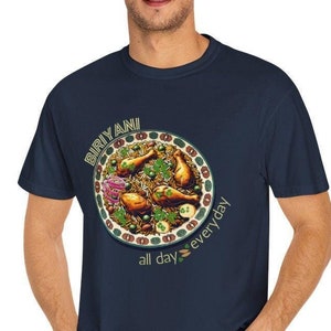 Customize Comfort colors t-shirt t-shirts Biriyani lover gifts chicken Indian Desi South Asian foodie shirts apparel clothes him her food