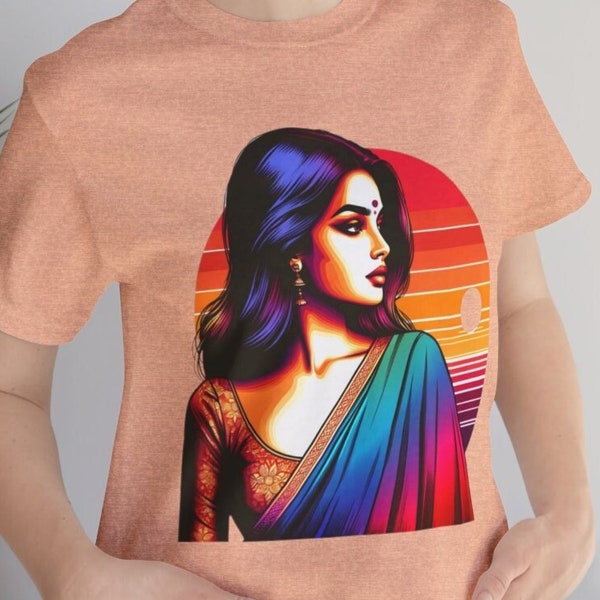 Unisex jersey soft tee for women - Bollywood inspired, Hindi, Indian gift, South Asian, gift for her, summer chic modern tee