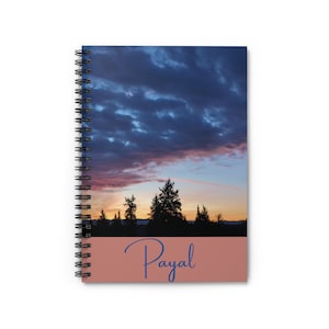 Personalized! Scenic notebook journal - gift for friend, teacher student, artistic landscape, nature lover, list, notes, camping hiking gift