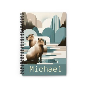 ¡Personalizado! Cuaderno, amantes de los capibaras, amantes de la naturaleza, regalo minimalista, regalo de escritura, boceto, poemas, regalo para niños, regalo para un amigo