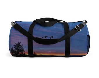 Personalized! Initials, or full name duffel bag - gift for him; boyfriend, dad, husband, tote, travel, zip bag, nature lover, travel, no AI