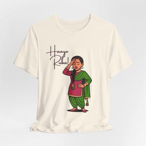 Texto personalizado, camiseta de manga curta unissex, roupas engraçadas em punjabi, camisetas indianas do sul da Ásia Desi, camiseta, camisetas para ela, novidade Desi