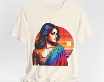 Customize! Desi jersey soft tee for women - Bollywood inspired, Hindi, Indian gift, South Asian, gift for her, summer chic modern tee, chic