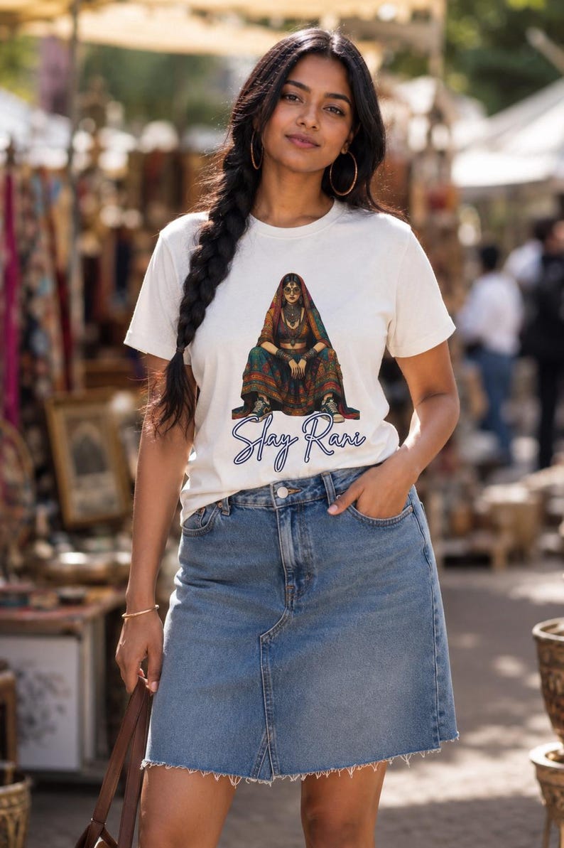 Custom Text Slay Rani Desi Indian South Asian Shirt, Modern Queen ...