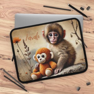 Anpassat laptopfodral för Monkey Lovers, personligt neoprenfodral, vattentåligt fodral