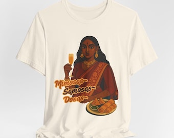 Custom jersey t-shirt t-shirts Desi South Asian Indian tees Mimosa Dosa Samosa foodie lover gift clothes Desi novelty shirts apparel for her