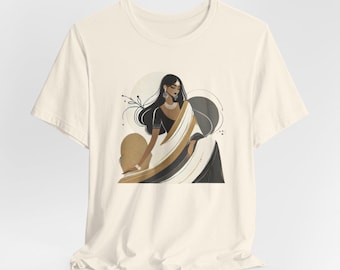 Customize Jersey soft t-shirt t-shirts Indian South Asian Desi apparel clothing for her Sari Saree Bollywood tees Desi novelty gift gifts