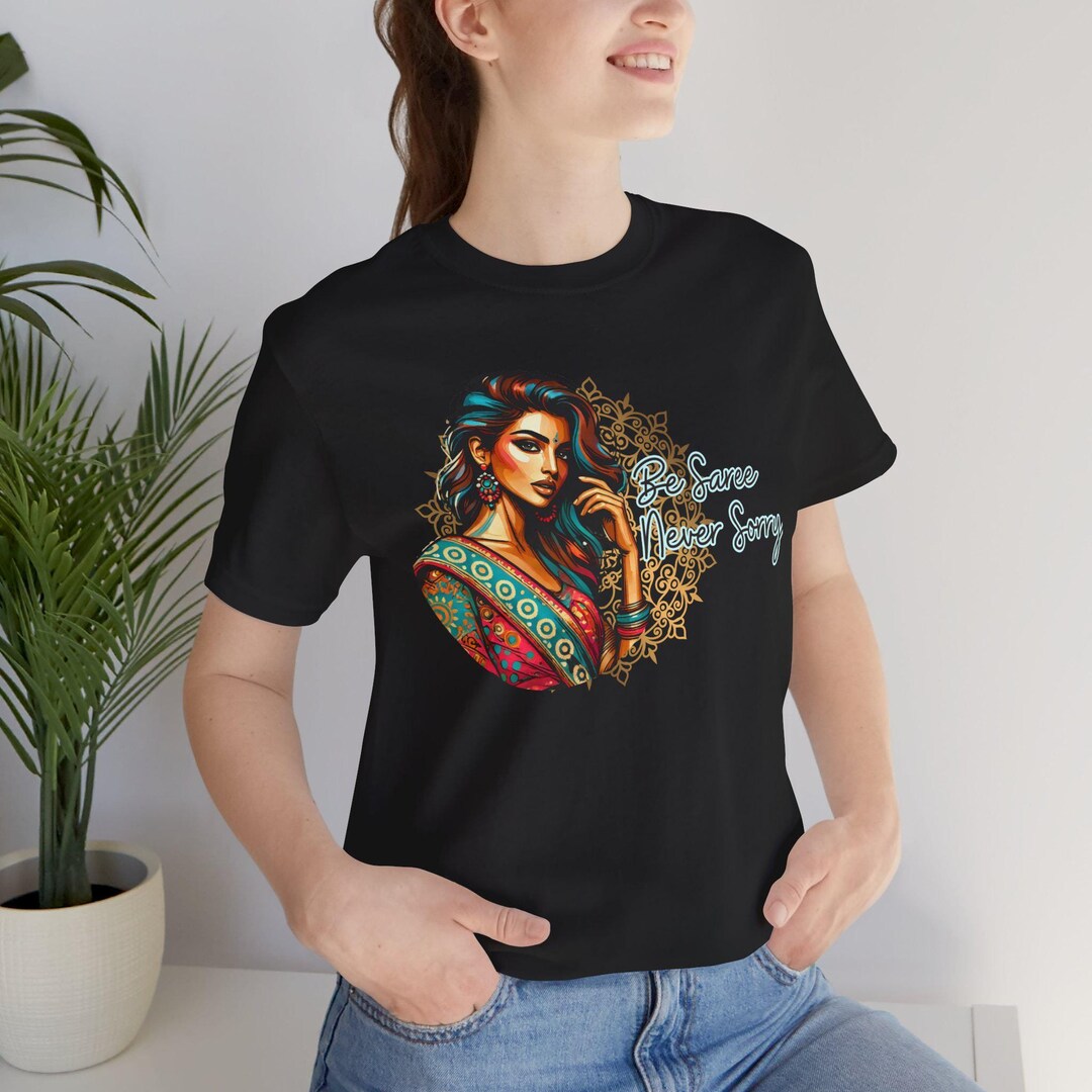 Customize Desi Indian South Asian T-shirt T-shirts Saree Sari Bollywood ...