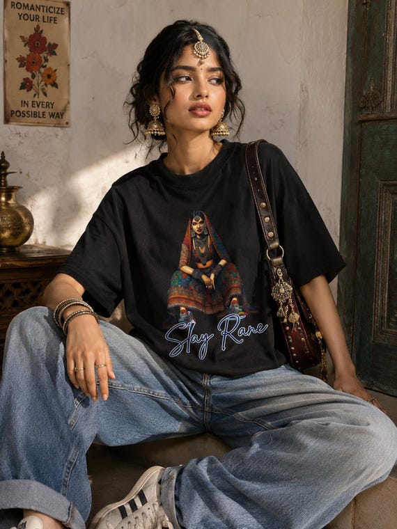 Custom Text Slay Rani Desi Indian South Asian Shirt, Modern Queen