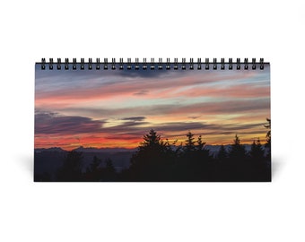 Customization offered! 2025 desktop calendar, nature gift, nature lover, gift for dad, boyfriend, wfh, work from home, scenic landscape