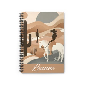 Personalized! western theme notebook, cowgirl gift, western, boots, country girl journal notebook, spiral bound, graduation cowgirl journals