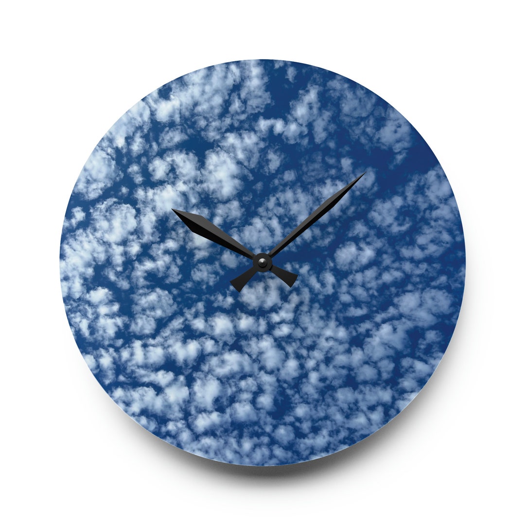 Clock Sencery Acrylic Wall Clock, Mountain Scenery, Sunset, Sunrise Scenery, Artistic ...