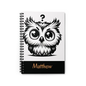 ¡Personalizado! Cuaderno, amantes de los búhos, amantes de la naturaleza, regalo minimalista, regalo de escritura, boceto, poemas, regalo para niños, regalo para amigos