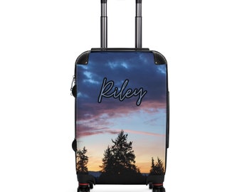 Customize! Nature lover gifts, travel, adventure, hiking gift, gift for mom, dad, college graduate, suitcase, rolling suitcase, gift for him