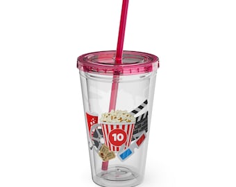 ¡Personalícelo! Vaso para fiesta infantil con pajita, personalizado, cumpleaños, obsequios para eventos para niños y niñas, su diseño, acrílico, sin BPA, obsequios de cumpleaños