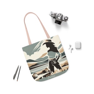 Personalized! Dual sided! Canvas Tote Bag, Western theme, cowgirls gift, modern chic boots, hats, country tote, bridal, bachelorette gift