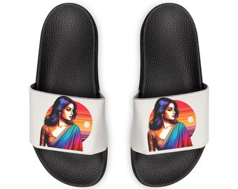 Customization offered! Any image from our shop! Desi gifts, Indian, South Asian, Sandals slides for her, summer, beach, slide ons