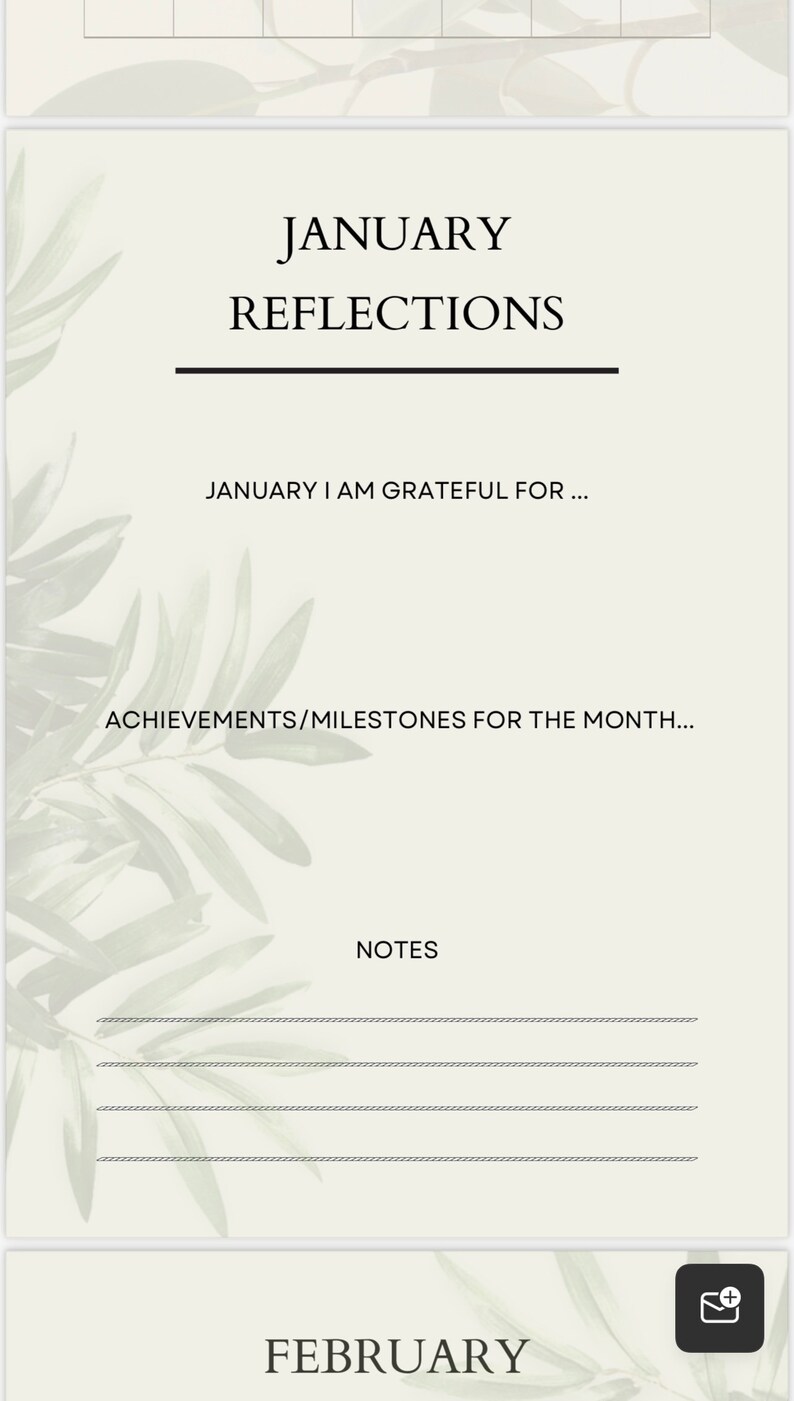 Mindful Printable Fillable Digital Calendar 2024 Simple Monthly Planner