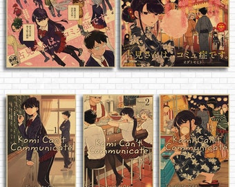 Komyushou Desu Posters Anime Kraft Paper Poster Bar Cafe Living Room Dining Room Wall Decorative Paintings