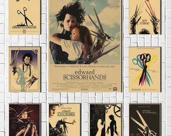 Edward Scissorhands Classic Film Kraft Paper Poster Bar Cafe Living Room Dining Room Wall Decorative Paintings