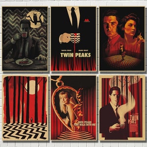 Twin Peaks Carta Kraft Poster Bar Caffetteria Soggiorno Sala da pranzo Dipinti decorativi da parete