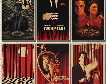 Twin Peaks Kraft Paper Poster Bar Cafe Living Room Dining Room Wall Decorative Paintings
