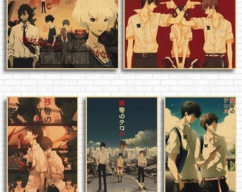 Zankyou No Terror in Resonance Kraft Paper Poster Bar Cafe Living Room Dining Room Wall Decorative Paintings