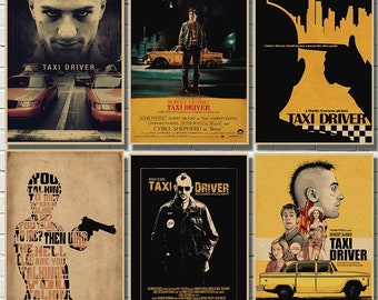 Taxi Driver Kraft Paper Poster Bar Cafe Living Room Dining Room Wall Decorative Paintings