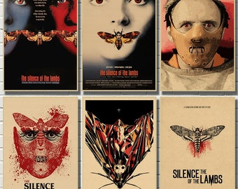 The Silence of the Lambs Classic Movie Kraft Paper Poster Bar Cafe Living Room Dining Room Wall Decorative Paintings