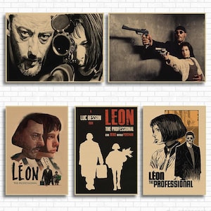 Leon The Professional Vintage Movie Kraft Paper Poster Bar Cafe Soggiorno Sala da pranzo Pitture decorative murali