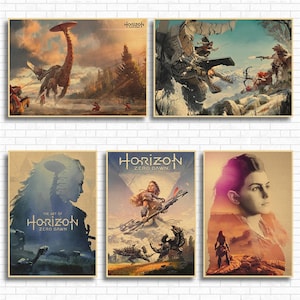 Ilustraciones del juego Horizon Zero Dawn, póster de Papel Kraft, Bar, cafetería, sala de estar, comedor, pinturas decorativas de pared