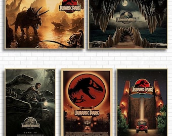 Jurassic Park Kraft Paper Poster Bar Cafe Living Room Dining Room Wall Decorative Paintings