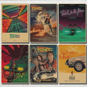 De volta para o futuro retro papel kraft poster bar café sala de estar sala de jantar pinturas decorativas de parede