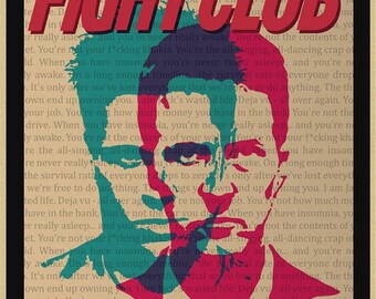 Fight Club Movie Kraft Paper Poster Bar Cafe Living Room Dining