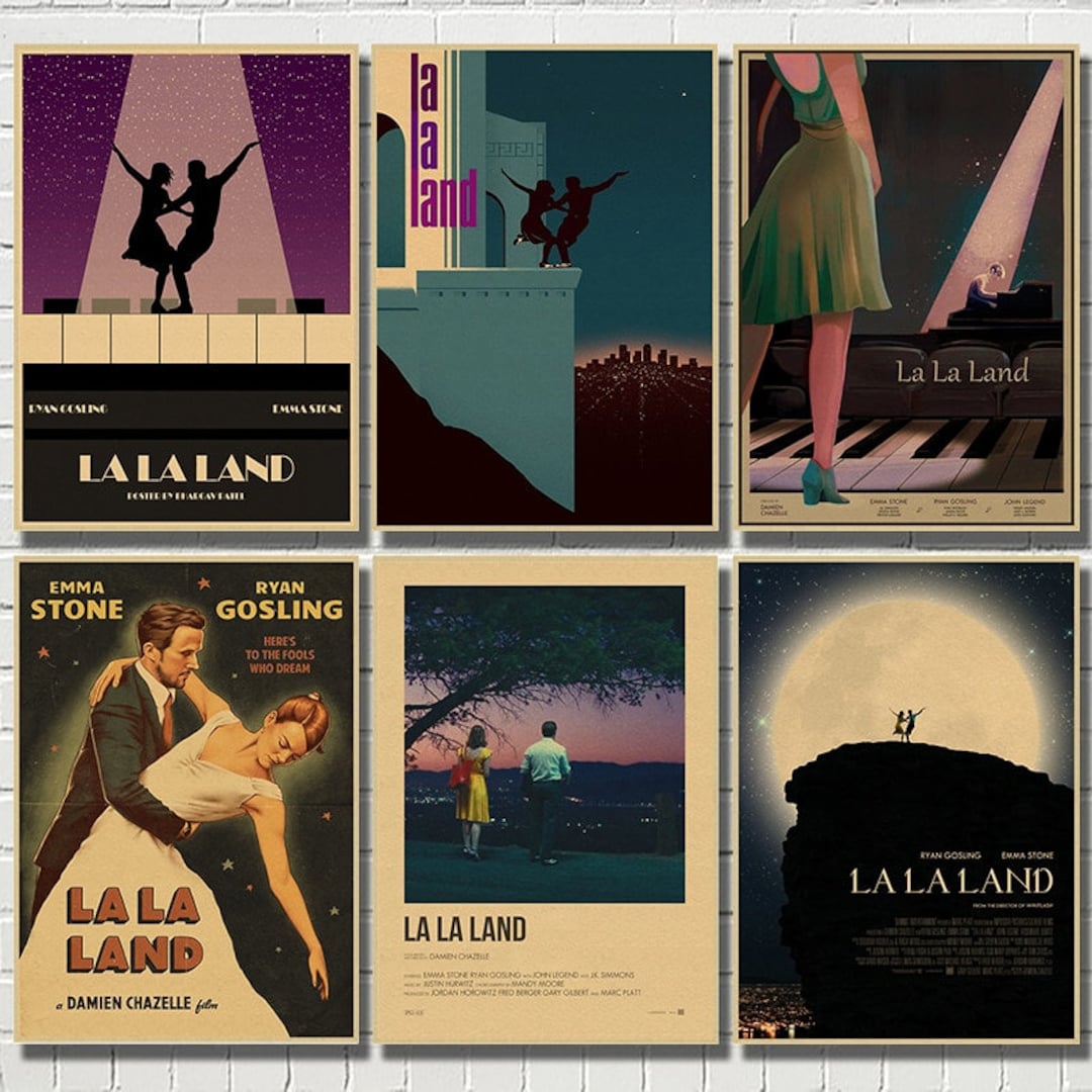 La La Land Movie Retro Kraft Paper Poster Bar Cafe Living Room Dining