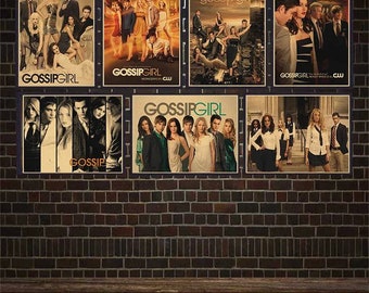 Gossip Girl Classic Movie Kraft Paper Poster Bar Cafe Living Room Dining Room Wall Decorative Paintings