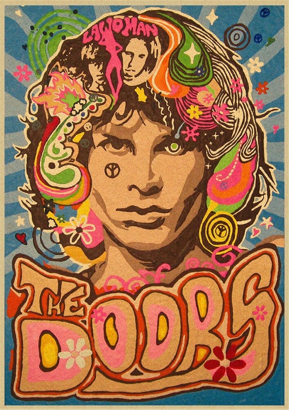 The Doors Jim Morrison Vintage Kraft Paper Poster Bar Cafe Living