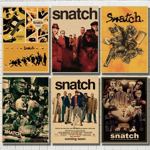 Snatch-Póster de decoración de arte Vintage, póster de papel Kraft, Bar, cafetería, sala de estar, comedor, pinturas decorativas de pared