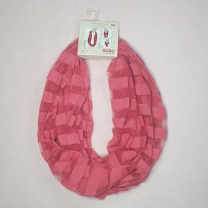 vintage y2k nwt no boundaries infinity scarf sheer striped mcbling myspace scene