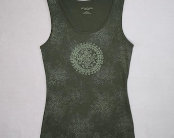 vintage y2k ribbed tank sz m mandala boho fairy grunge hippie fairycore 2000s