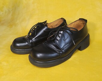 vintage 90s y2k dr martens chunky leather oxfords sz 8 alternative goth punk
