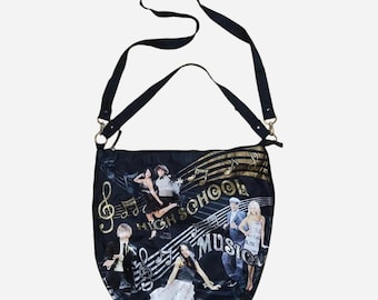 vintage y2k high school musical nylon messenger bag disney channel 2000s kidcore